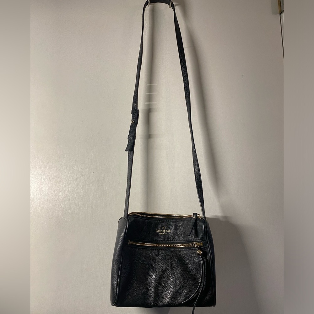 kate spade black leather crossbody - Picture 2 of 4